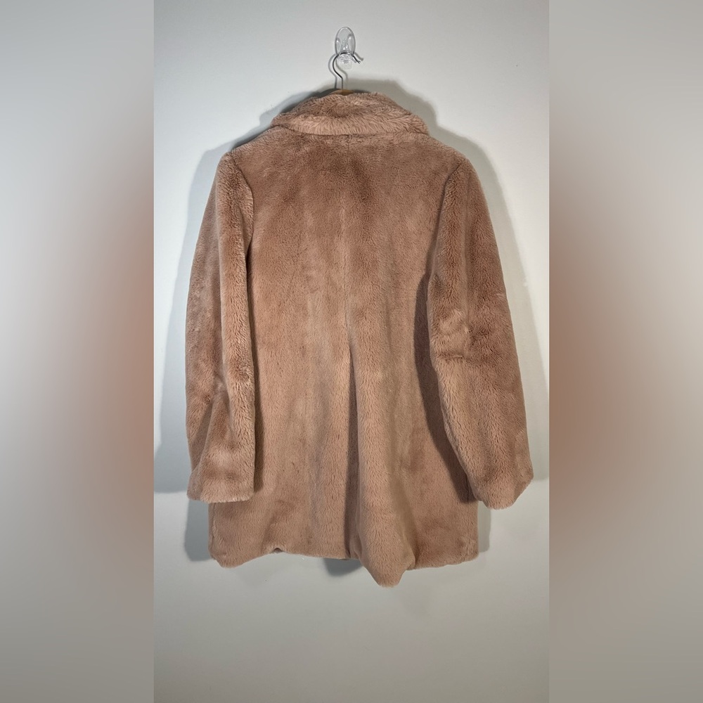 Ophelia Roe Faux Fur Coat Soft Pink Rose Cozy 1X - Picture 6 of 6